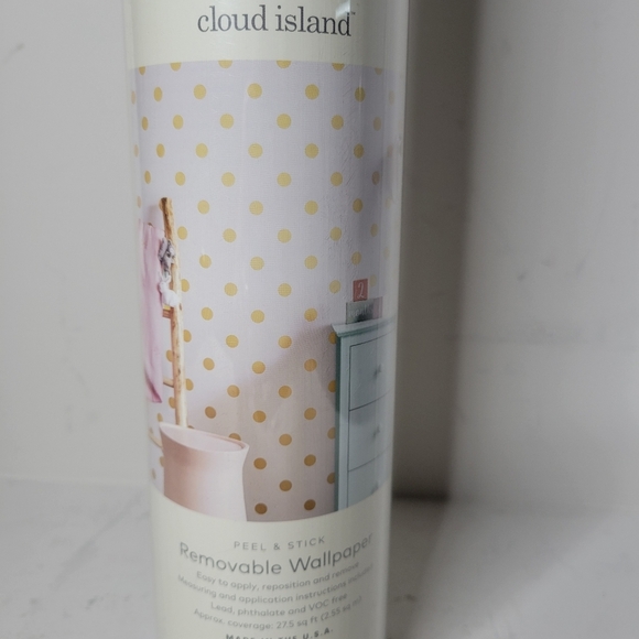 Cloud Island Metallic Gold Polka Dot Wallpaper - Picture 3 of 4